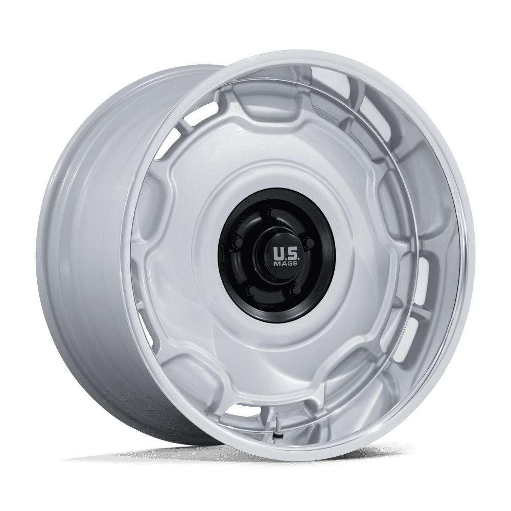 US Mag  Uc146 Arlington 20x11 5x127 -6 78.1 Silver M-blk Center Dc-lip