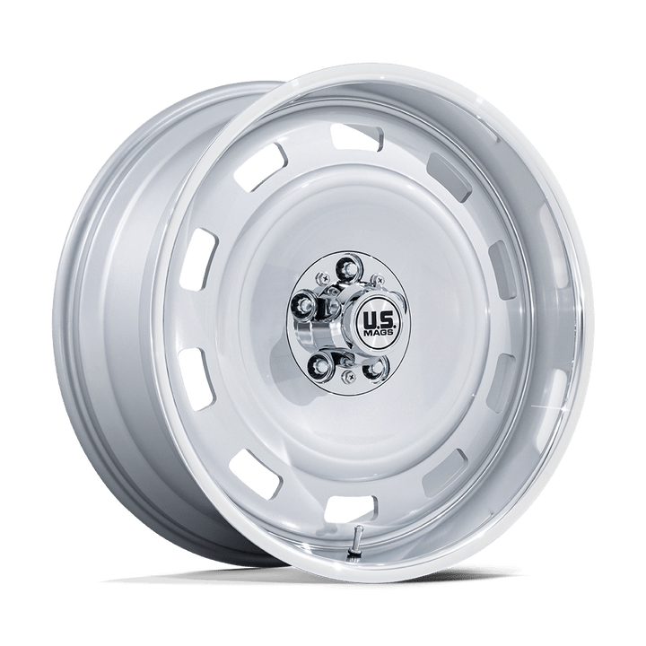 US Mag 1PC Uc143 Scottsdale 22x9 6x139.7 15 78.1 Argent avec lèvre taillée en diamant