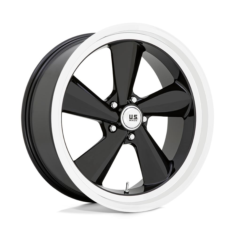 US Mag  U136 Ts 22x10.5 5x127 0 78.1 Gloss Black Diamond Cut Lip