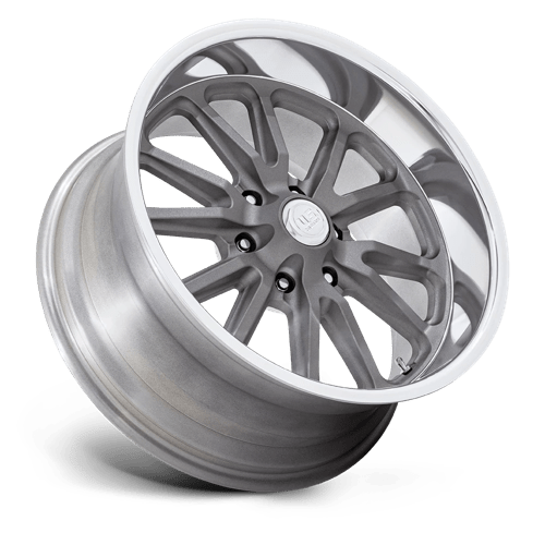 US Mag 1PC Uc145 Rambler 6 20x9.5 6x139.7 1 106.1 Gunmetal mat avec lèvre taillée en diamant