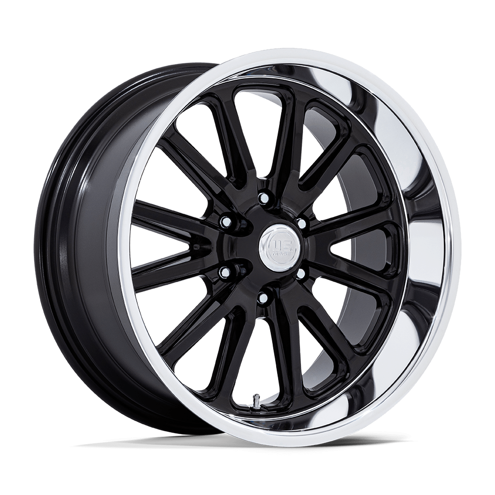 US Mag 1PC Uc145 Rambler 6 20x9.5 6x139.7 1 106.1 Gloss Black W/ Diamond Cut Lip