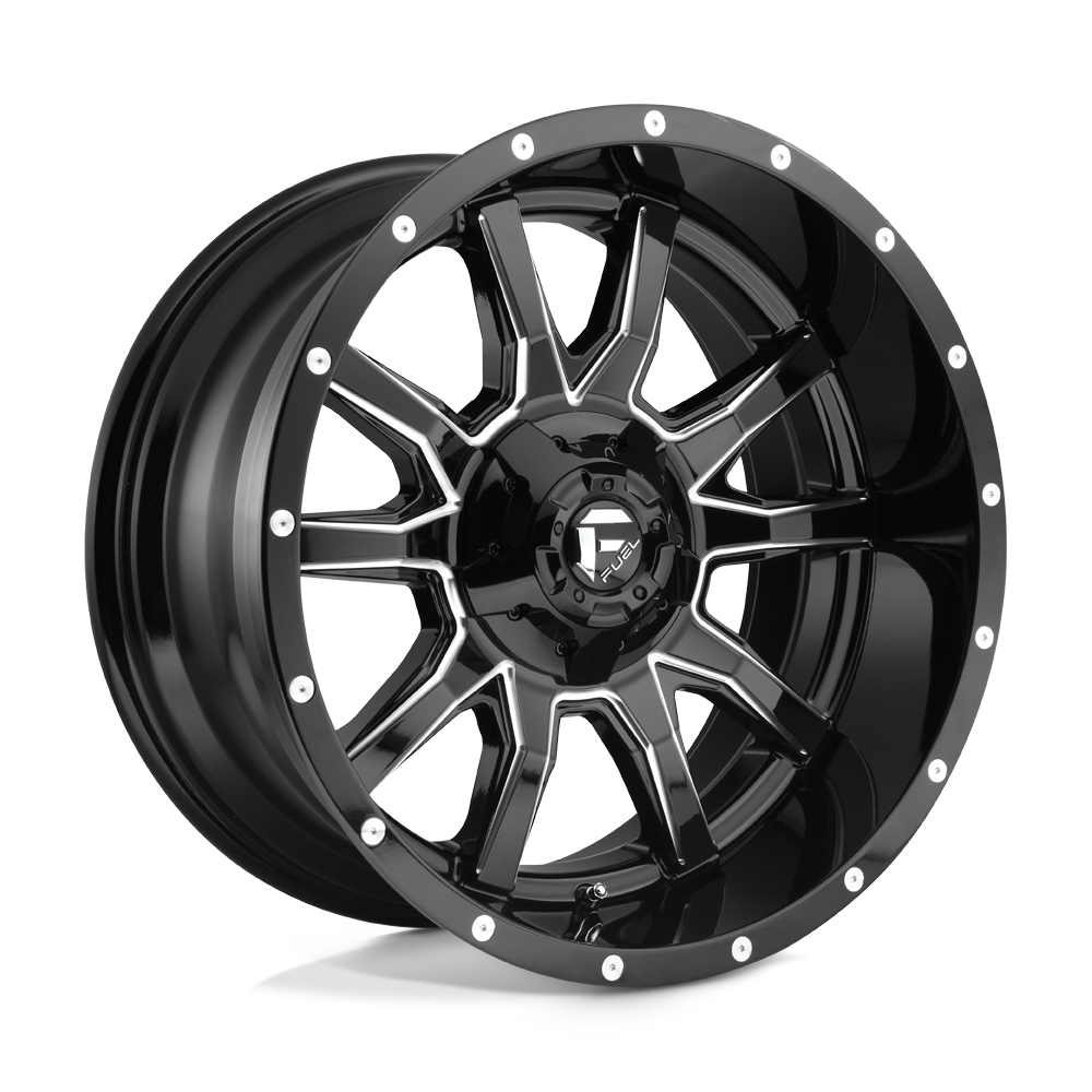 Carburant Off-Road D627 Vandal 20x9 5x139.7 / 5x150 20 110.1 Noir Brillant Fraisé