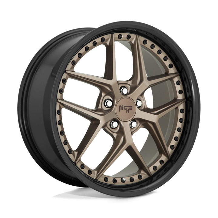 Niche 1pc M227 Vice 20x10.5 5x115 20 71.5 anneau de perle noir Bronze mat