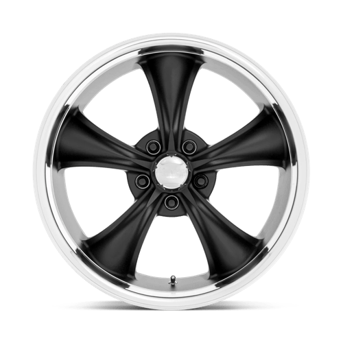 American Racing Vintage Vn338 Boss Tt 18x9.5 5x120.65 -4 72.56 Noir texturé avec lèvre taillée en diamant