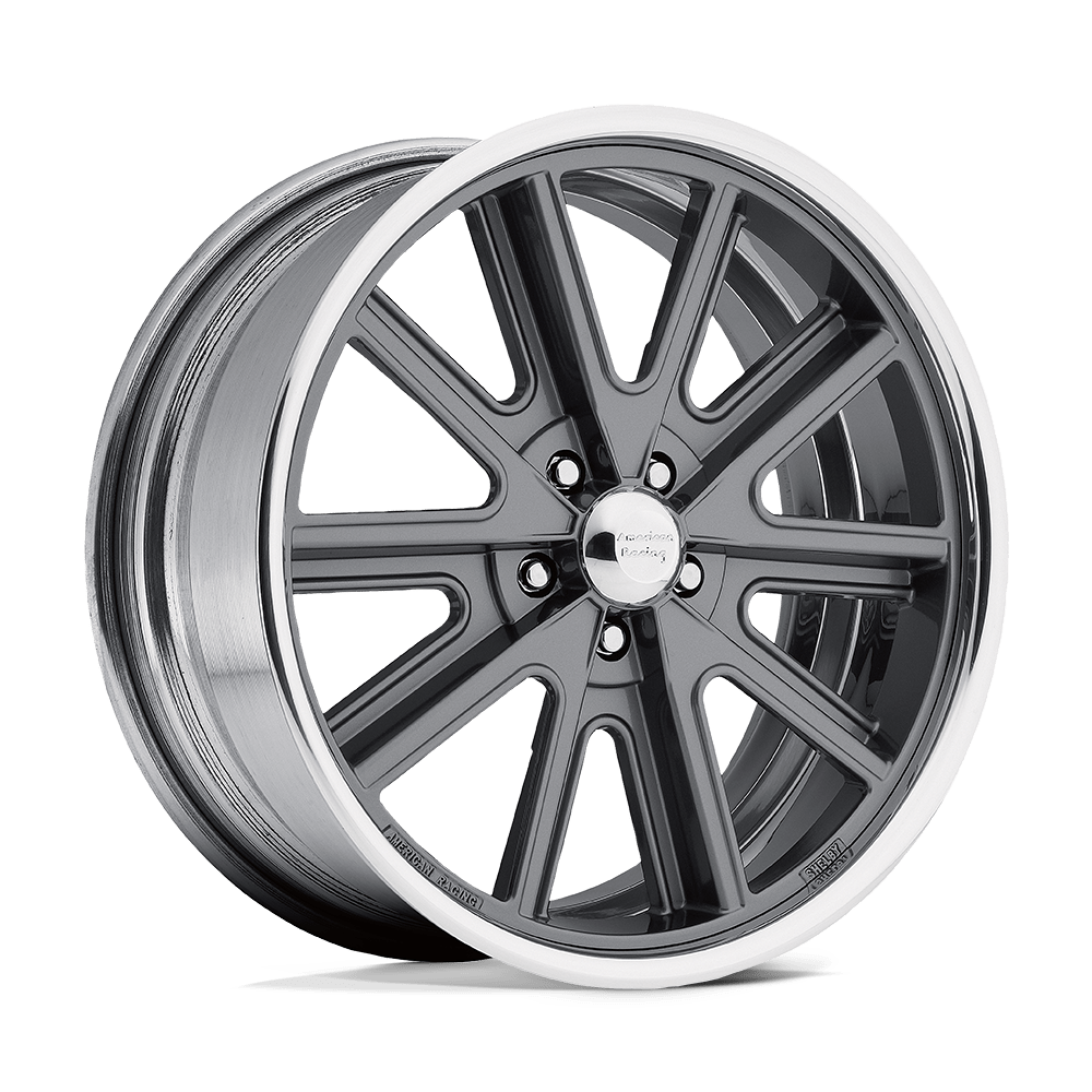 American Racing Vintage Vn407 Cobra 17x10 5x120.65 0 70.3 Two-pc Mag Gray Polish Barrel