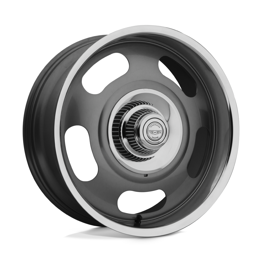 American Racing Vintage Vn506 17x9 5x120.65 / 5x127 0 78.1 Mag Grey Centre Lèvre Polie