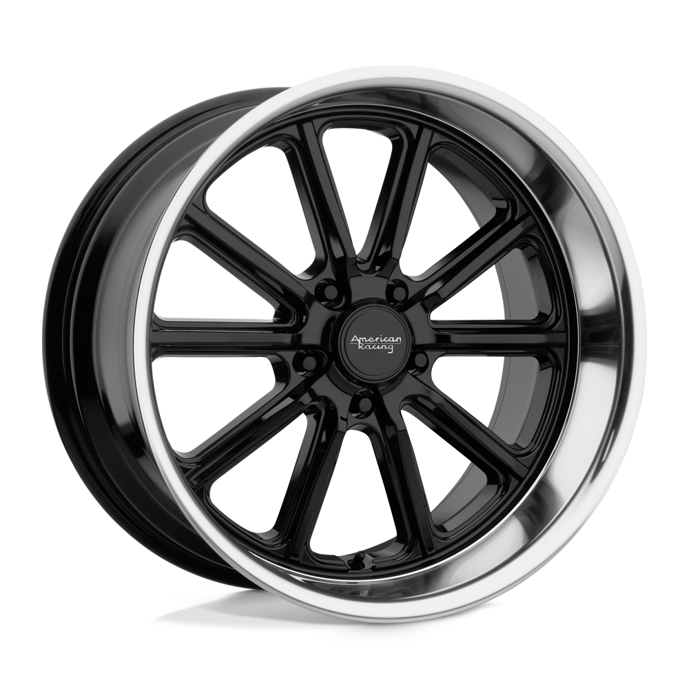 American Racing Vintage Vn507 Rodder 20x9.5 5x114.3 0 72.56 Lèvre Coupe Diamant Noir Brillant
