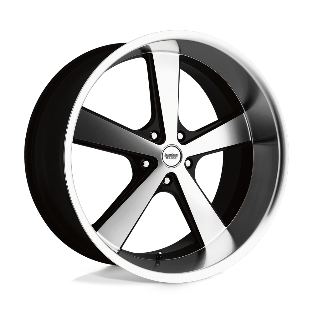 American Racing Vintage Vn701 Nova 20x8.5 5x127 0 78.1 Noir Brillant Usiné