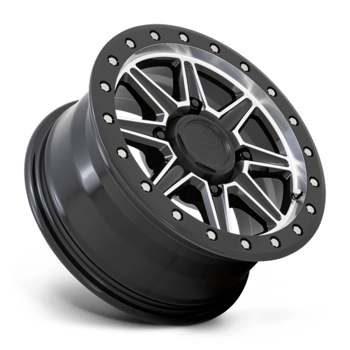 Black Rhino Powersports Webb UTV 14x7 4x156 51 132 Gloss Black With Machined Face