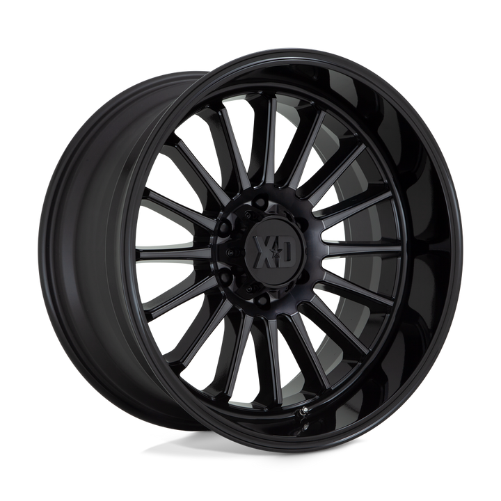 XD Wheels Xd857 Whiplash 20x9 6x139.7 0 106.1 Noir Brillant Avec Teinte Grise