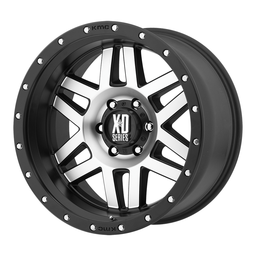 XD Xd128 Machete 18x9 5x127 -12 78.3 Machined Face Black Ring