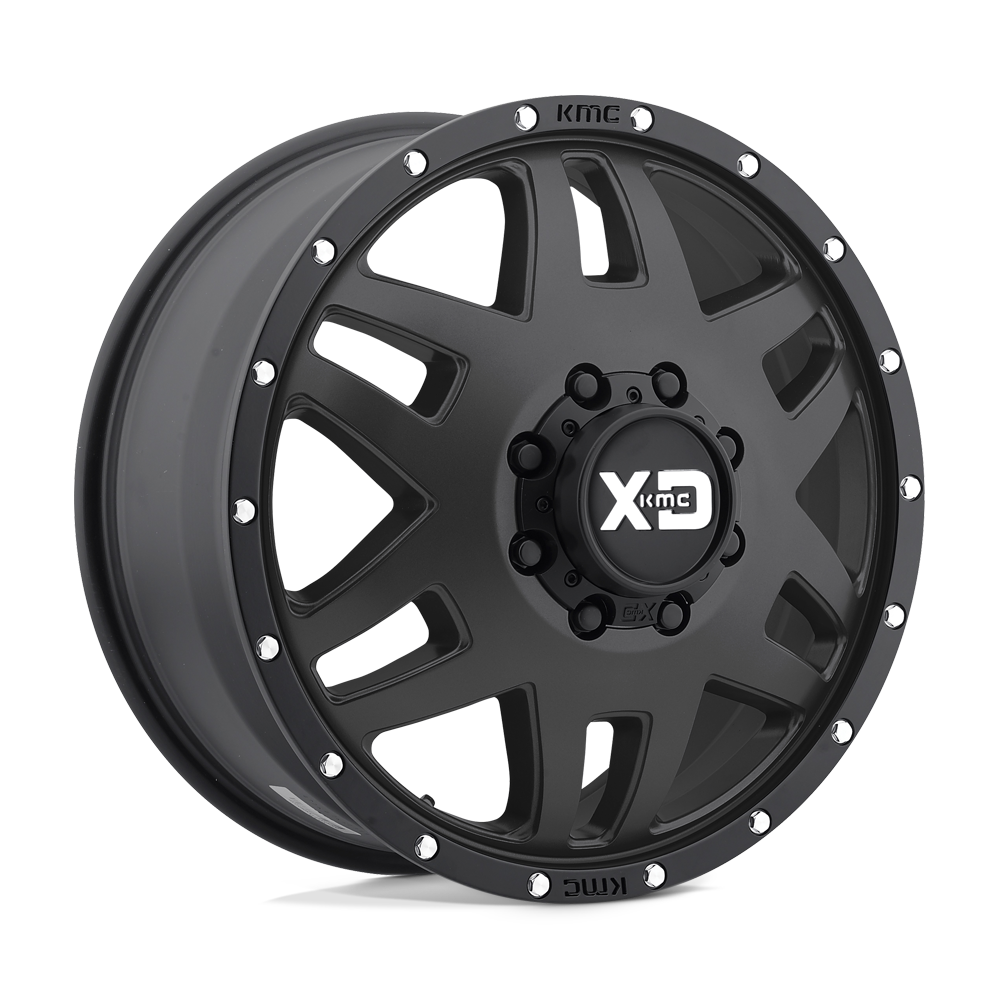 XD Xd130 Machete Dually 20x8.25 8x165.1 127 125.1 Satin Black With Reinforcing Ring