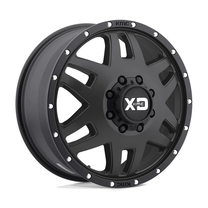 XD Xd130 Machete Dually 20x8.25 8x165.1 127 125.1 Satin Black With Reinforcing Ring
