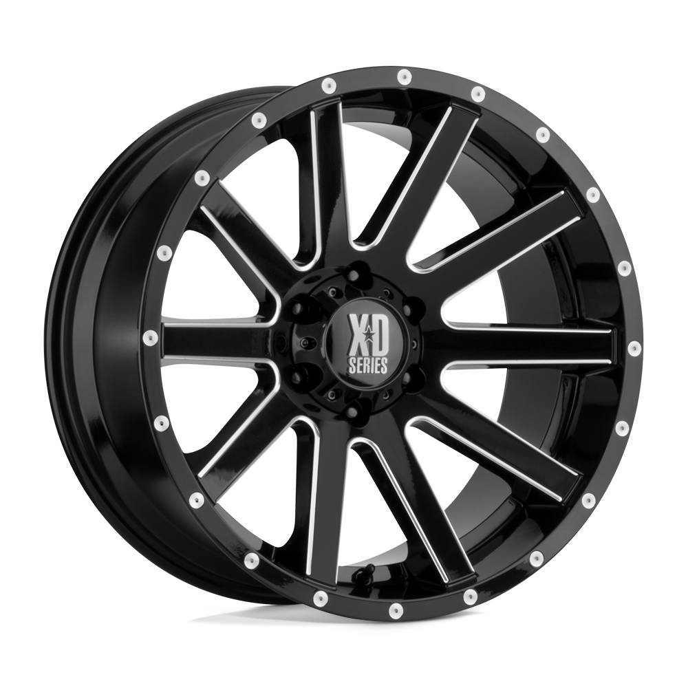 XD Wheels Xd818 Heist 20x10 5x139.7 -24 78.1 Gloss Black Milled