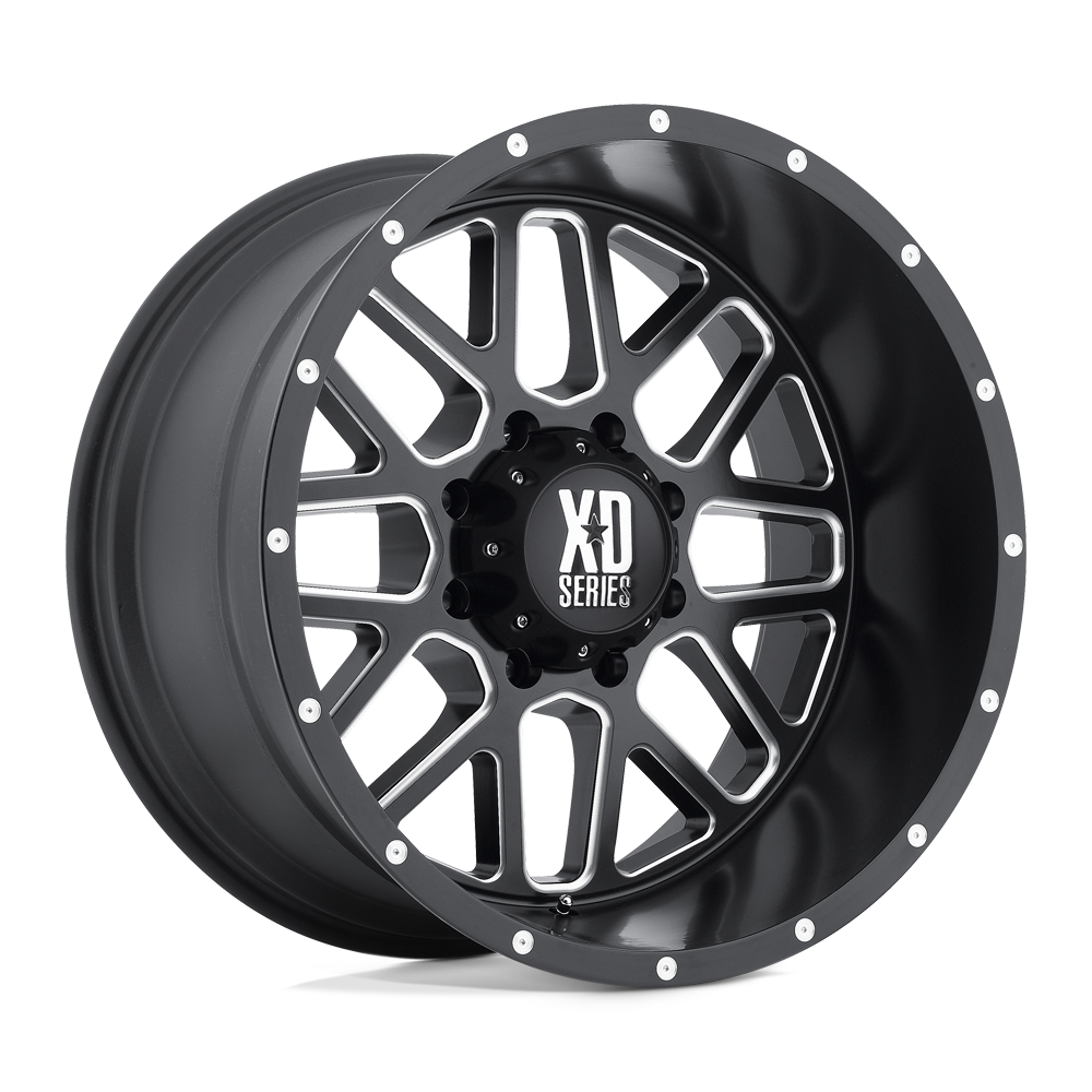 XD Wheels Xd820 Grenade 22x12 6x139.7 -44 106.1 Noir satiné fraisé