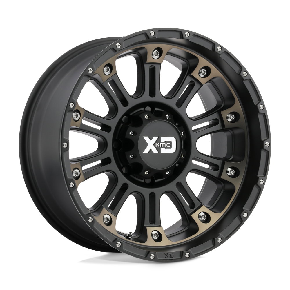 XD Wheels Xd829 Hoss Ii 20x9 5x127 -12 72.56 Noir satiné usiné teinte foncée
