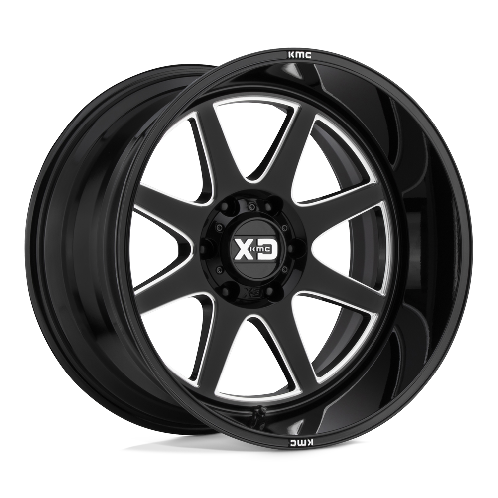 XD Wheels Xd844 Pike 20x9 6x114.3 18 66.06 Noir Brillant Fraisé