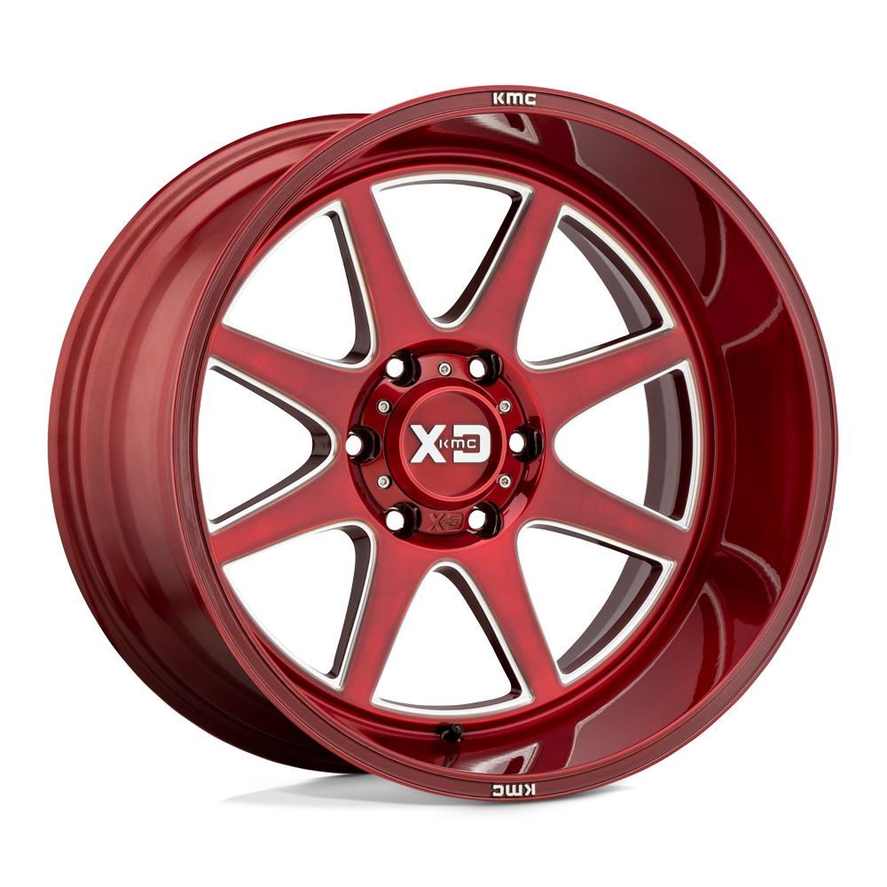 XD Xd844 Pike 20x9 5x127 0 78.1 Brushed Red Milled Accents