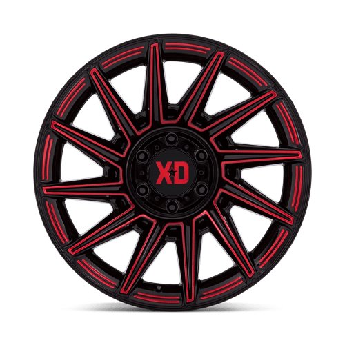 XD Wheels Xd867 Specter 20x10 6x139.7 -18 106.1 Gloss Black With Red Tint