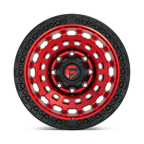 CARBURANT TOUT-TERRAIN D632 ZEPHYR 18X9 6X135 -12 87.1 ANNEAU PERLE NOIR ROUGE CANDY