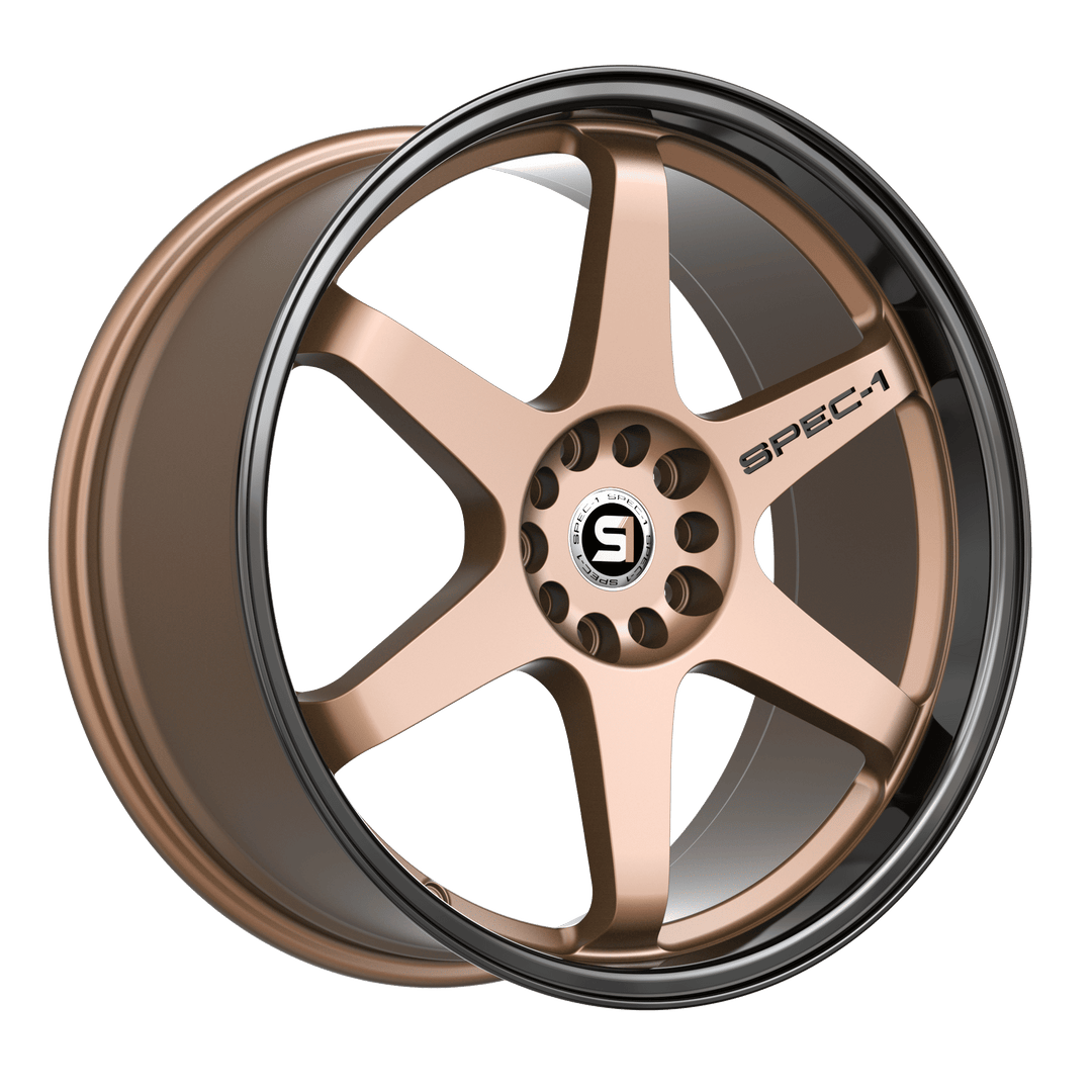 Spec-1 Racing SPT-33MZBL 18x8.5 5x112 / 5x114.3 38 73.1 Matte Bronze Black Lip