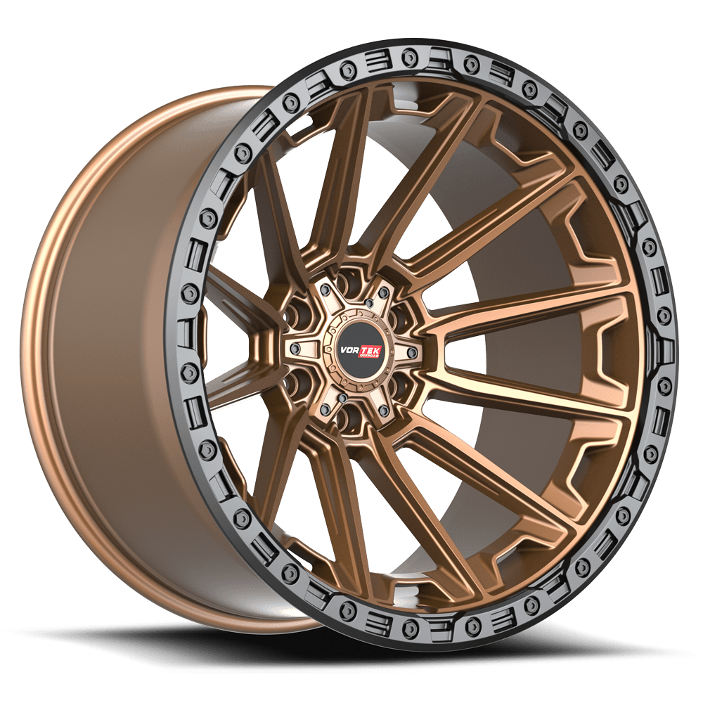 Vortek VRT-601 18x9 6x135 / 6x139.7 -12 106.1 Matte Bronze With Black Bead Ring