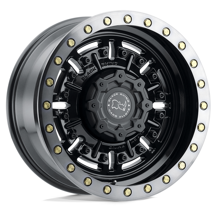 Black Rhino Abrams 17x8.5 6x120 0 67.06 Gloss Gun Black W / Machined Dark Tint