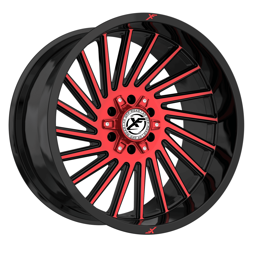XF Offroad XF-239 20x9 8x165.1 / 8x180 12 125.2 Black Machined Red