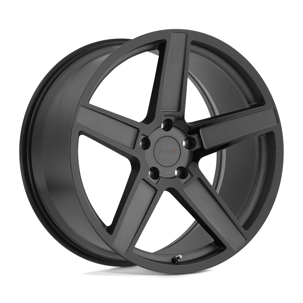 TSW ASCENT 19X8.5 5X112 43 72.1 GUNMETAL MAT AVEC FACE NOIR BRILLANT