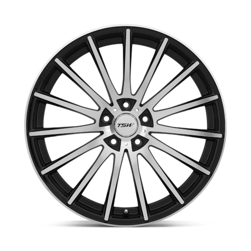 TSW CHICANE 19X8.5 5X112 43 72.1 NOIR BRILLANT AVEC FACE MIROIR