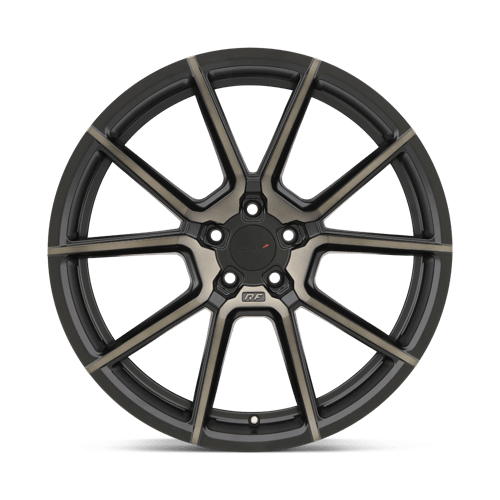 TSW CHRONO 19X9.5 5X120 39 76.1 NOIR MAT AVEC FACE MACHINE ET TEINTE FONCÉE