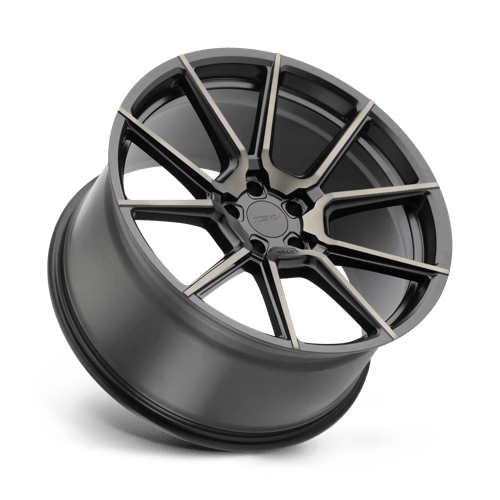 TSW CHRONO 19X9.5 5X120 39 76.1 NOIR MAT AVEC FACE MACHINE ET TEINTE FONCÉE