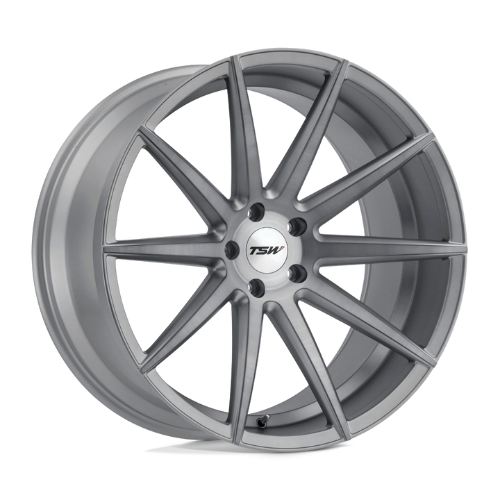 TSW Clypse 22x10.5 5x120 35 76.1 Titane avec face brossée mate