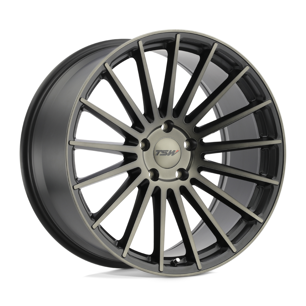 TSW Luco 20x10 5x120 40 76.1 Noir mat avec visage machine et teinte foncée