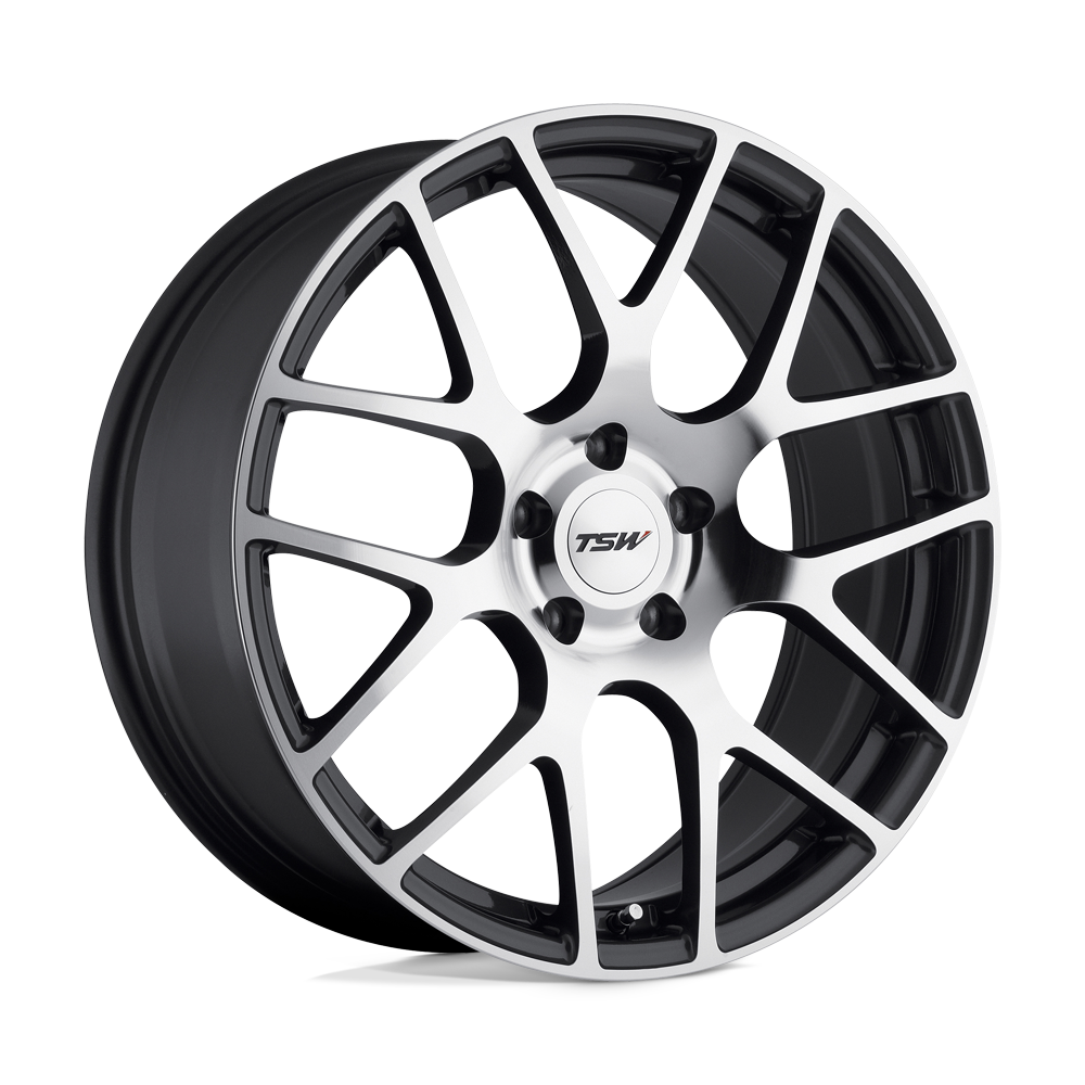 TSW Nurburgring 21x10.5 5x114.3 50 76.1 Gunmetal avec face coupée miroir