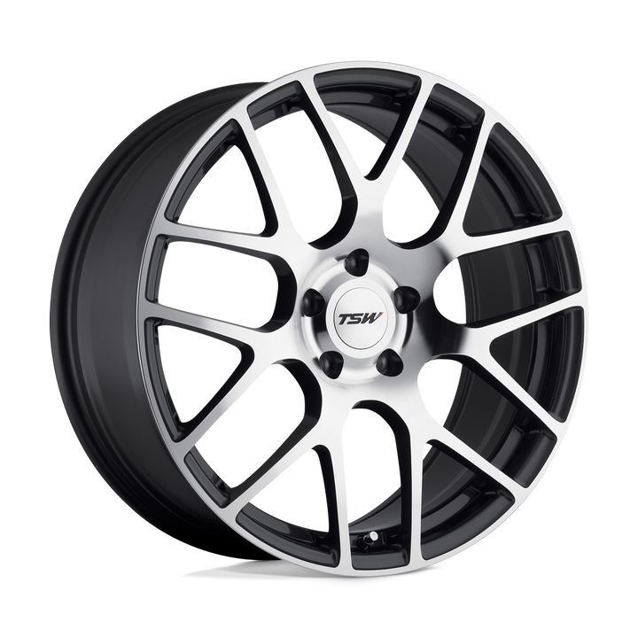 TSW Nurburgring 21x10.5 5x114.3 50 76.1 Gunmetal avec face coupée miroir
