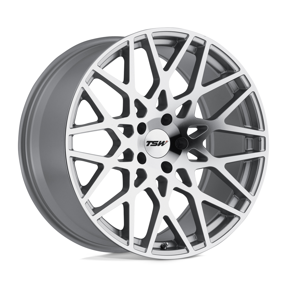 TSW Vale 18x9,5 5x114,3 40 76,1 Argent avec face coupée miroir