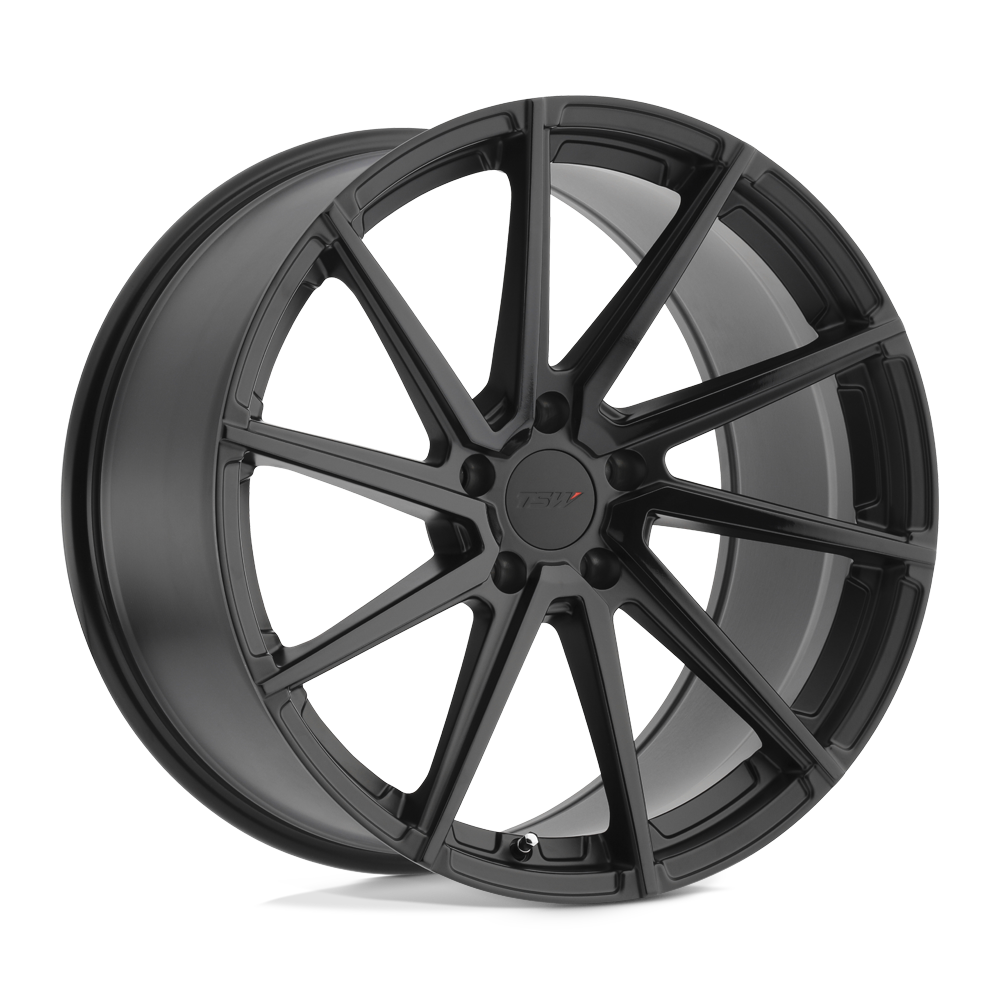 TSW Watkins 18x9.5 5x112 39 72.1 Double Black - Matte Black W/ Gloss Black Face