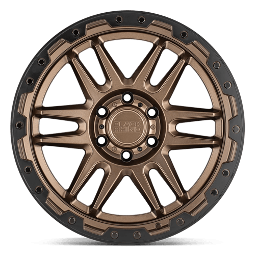Black Rhino Apache 17x8.5 6x135 0 87.1 Matte Bronze W / Black Ring & Black Bolts