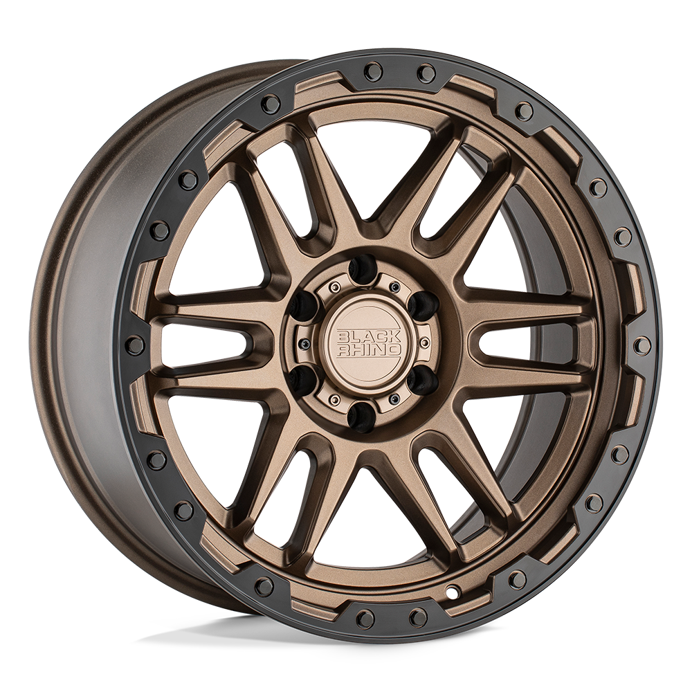 Black Rhino Apache 17x8.5 6x135 0 87.1 Matte Bronze W / Black Ring & Black Bolts