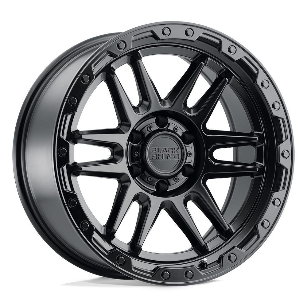 Black Rhino Apache 20x9 6x139.7 -18 112.1 Matte Black Black Bolts