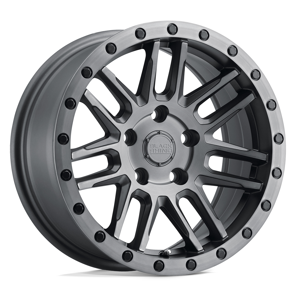 Black Rhino Arches 15x7 5x100 15 56.15 Gunmetal Brossé Mat Avec Boulons Noirs