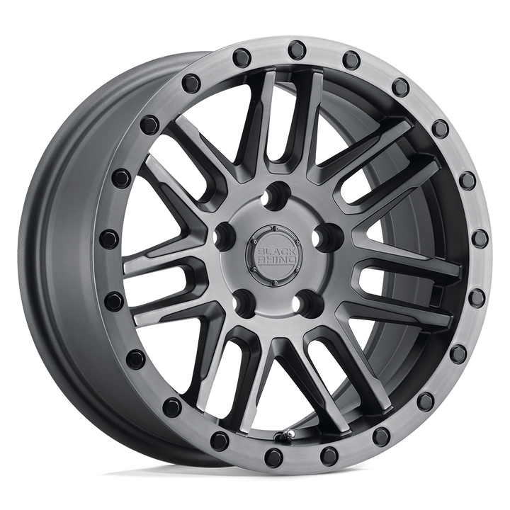 Black Rhino Arches 15x7 5x100 15 56.15 Gunmetal Brossé Mat Avec Boulons Noirs
