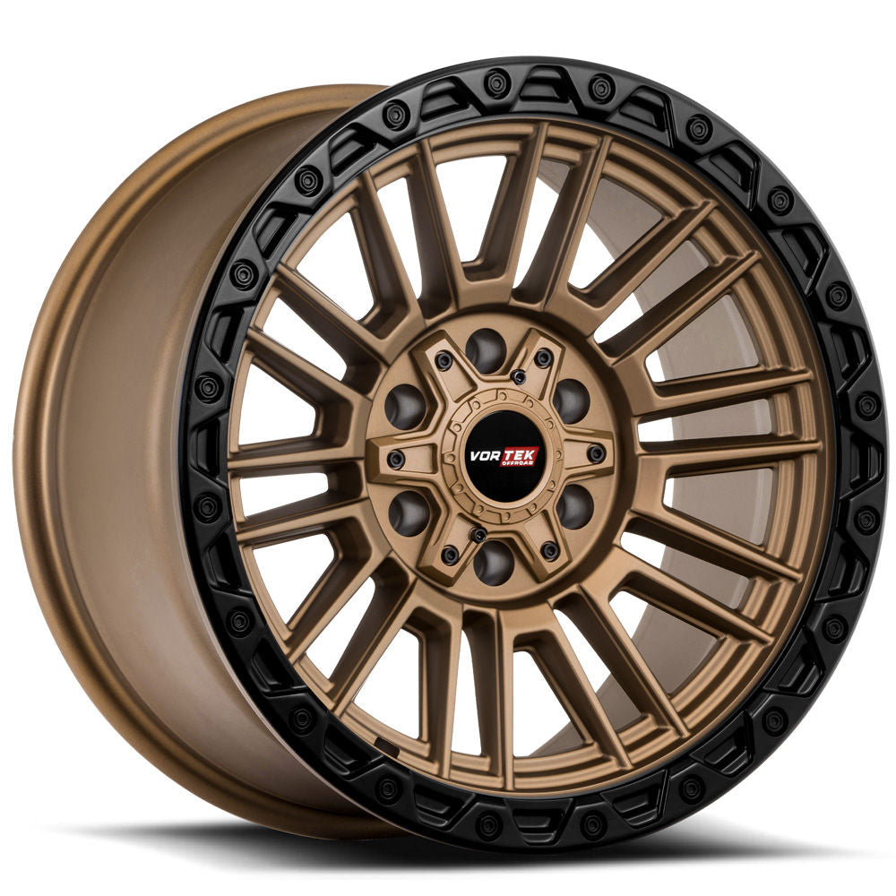 Vortek VRT-604MBR 17x9 8x165.1 / 8x170 0 125.1 Matte Bronze Black Bead Ring