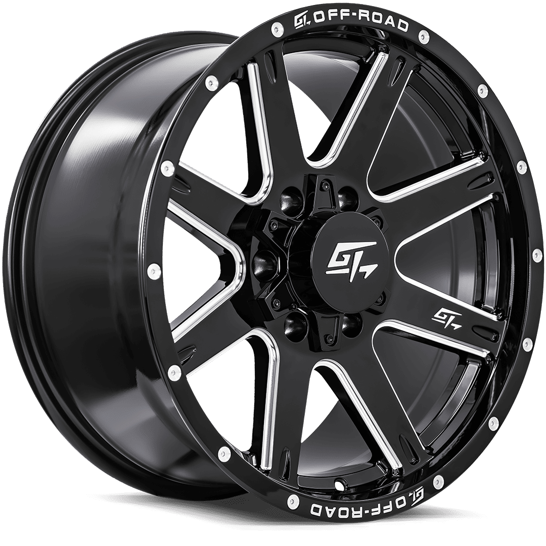 GT Offroad Invasion 18x9 5x127 / 5x139.7 12 78.1 Gloss Black Milled