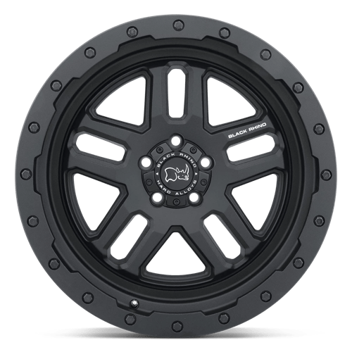 Black Rhino Barstow 17x8 6x130 52 84.1 Noir Mat Texturé