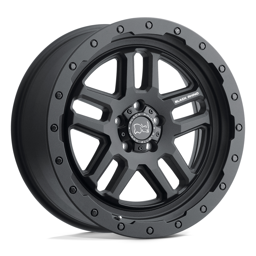 Black Rhino Barstow 17x8 6x130 52 84.1 Noir Mat Texturé