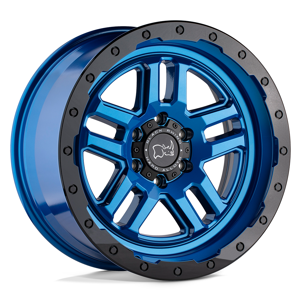 Black Rhino Barstow 20x9.5 6x135 12 87.1 Dearborn Blue W / Black Ring