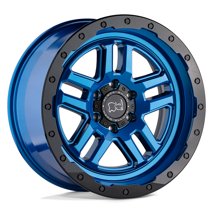 Black Rhino Barstow 20x9.5 6x135 12 87.1 Dearborn Blue W / Black Ring