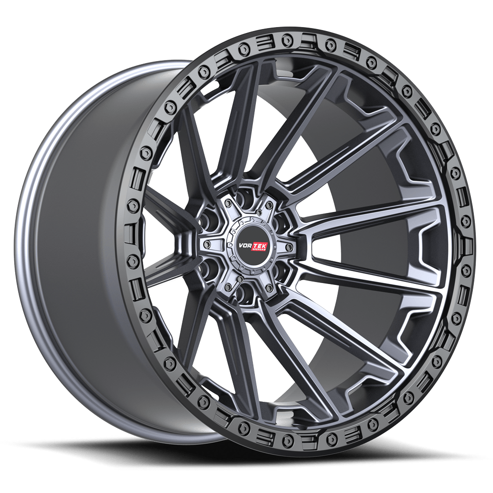 Vortek VRT-601 24x10 6x135 / 6x139.7 0 106.1 Matte Titanium Black Bead Ring